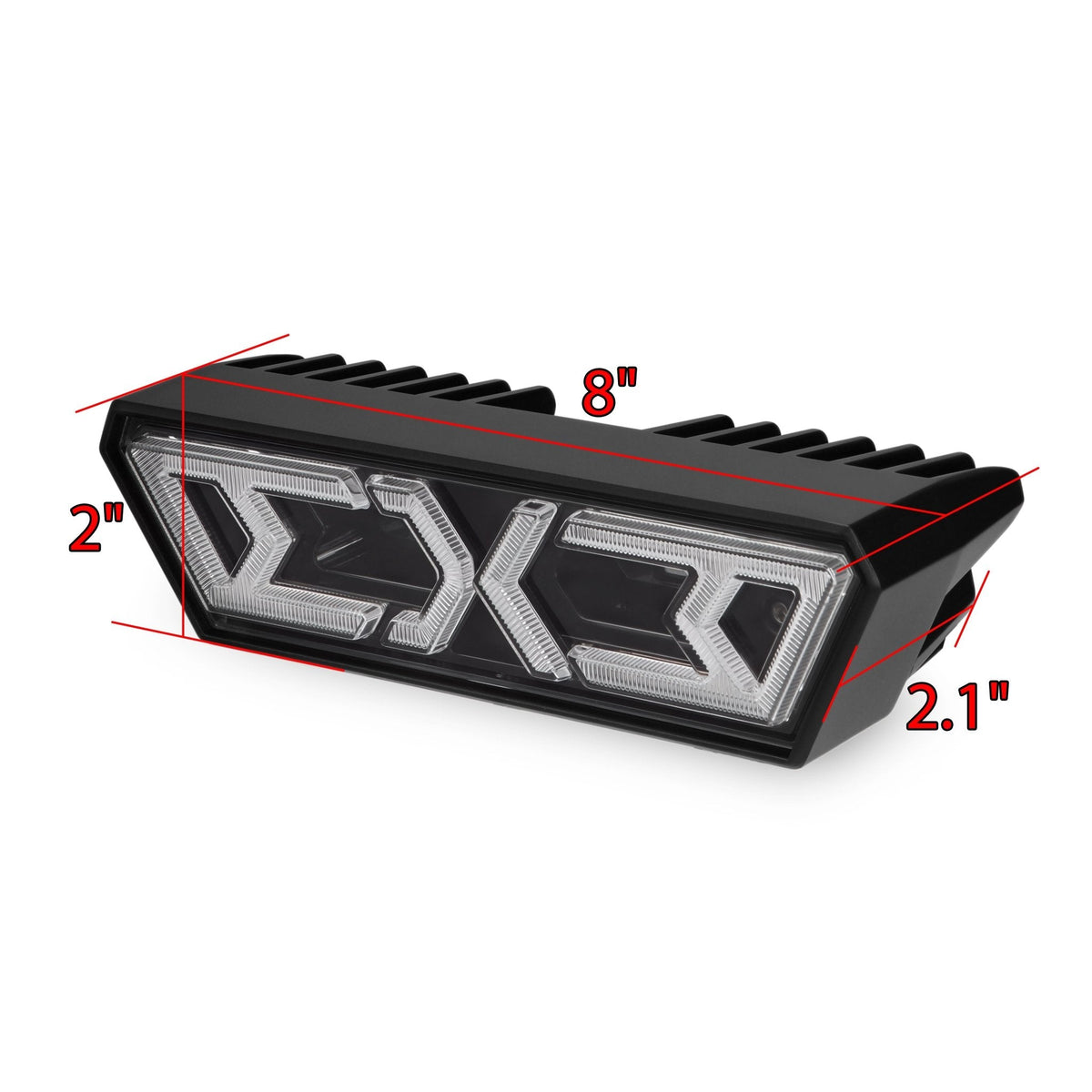 AlphaRex Arrow-X  Universal Multi-Functional Off-Road L.E.D Chase Light - Black - 940020 by AlphaRex - angle view