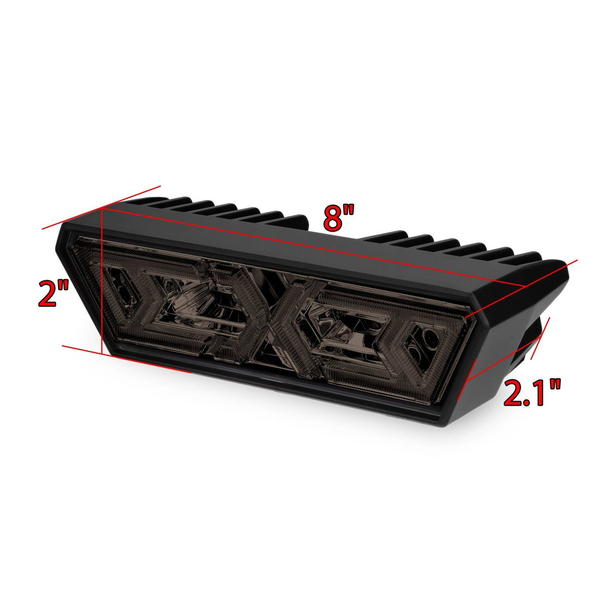 AlphaRex Arrow-X  Universal Multi-Functional Off-Road L.E.D Chase Light - Black Smoke - 940019 by AlphaRex - angle view