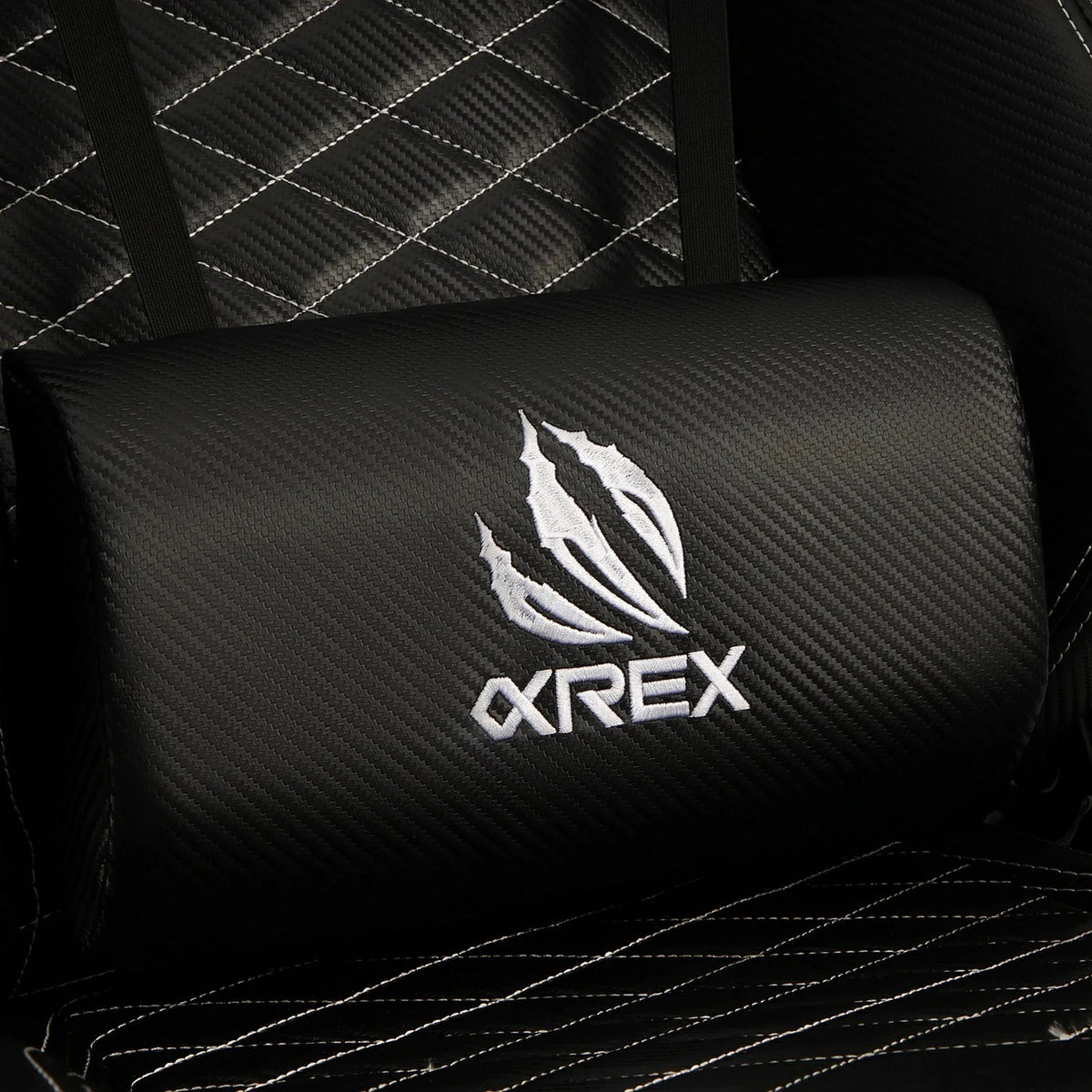 AlphaRex Carbon Fiber Look Racing Style Gaming Reclining Ergonomic Chair - 900168 by AlphaRex - installed view