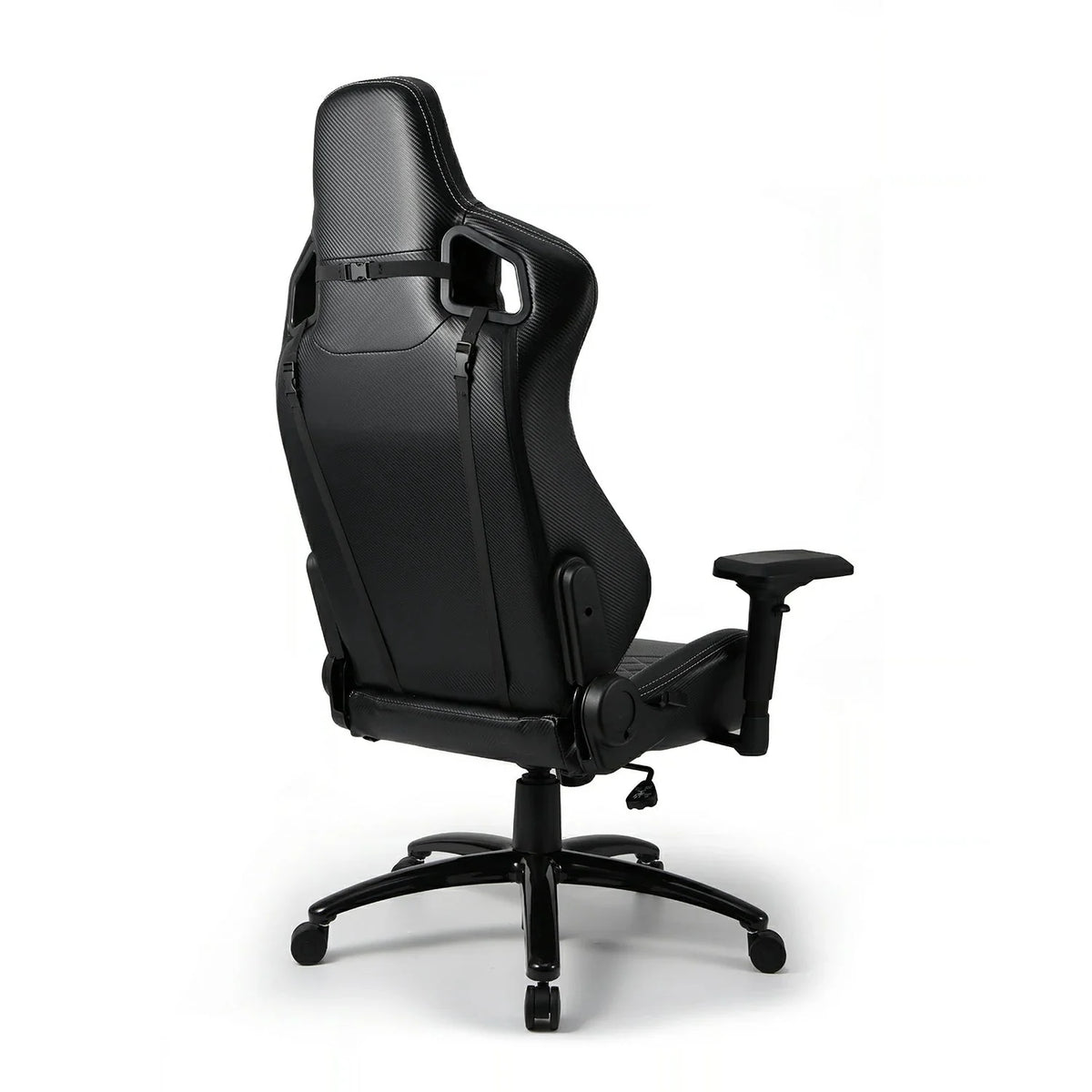 AlphaRex Carbon Fiber Look Racing Style Gaming Reclining Ergonomic Chair - 900168 by AlphaRex - close-up