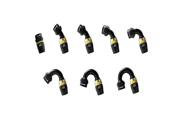 GReddy - GReddy -04 AN Swivel Hose End(s) - Black / Gold anodized - 12800430