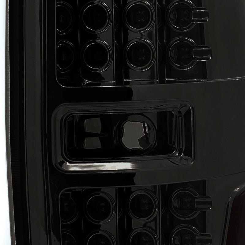 Spec-D Tuning - 2009-2014 Ford F-150 LED Tail Lights (Chrome Housing/Smoked Lens) - LT-F15009GLED-TM