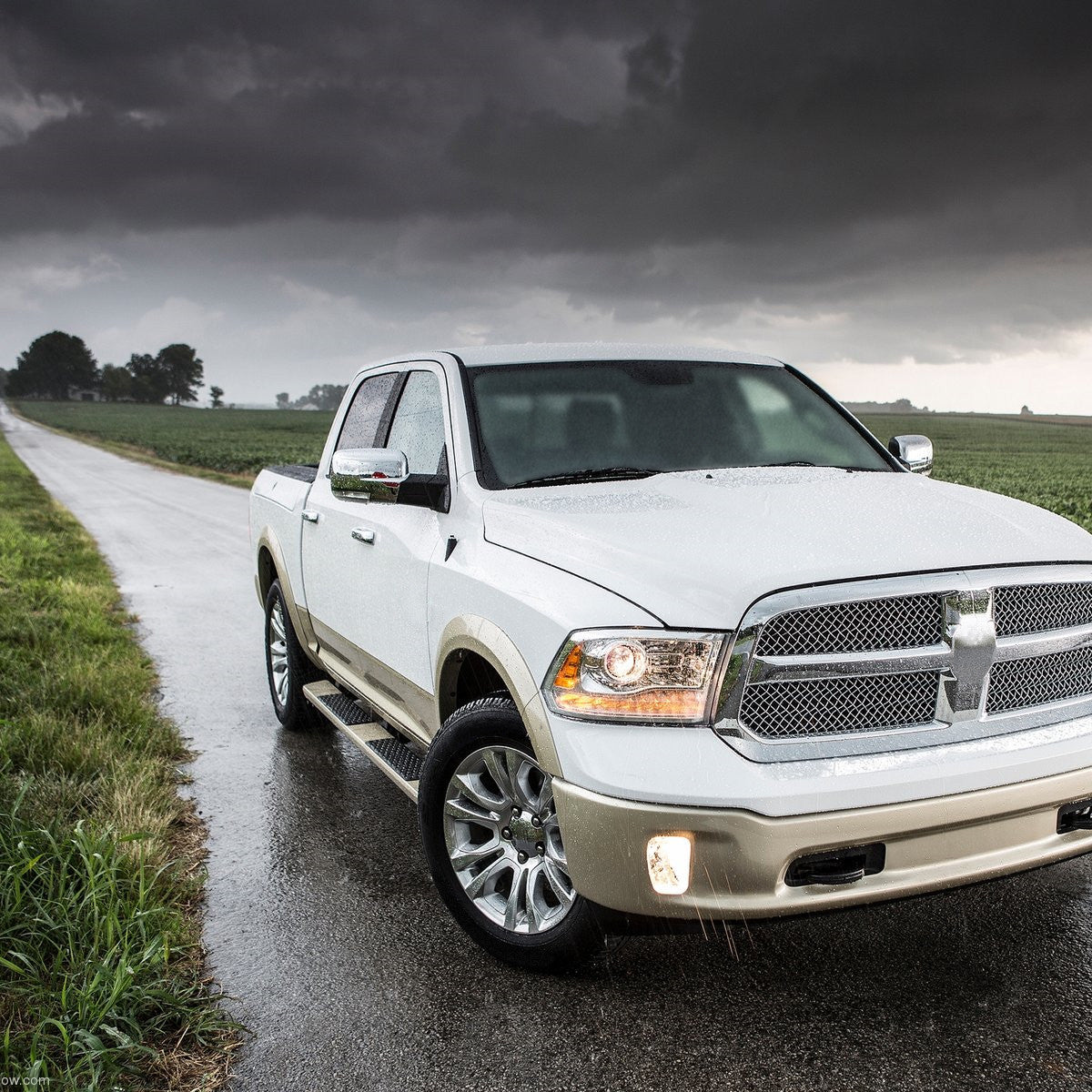 Spec-D Tuning - 2013-2019 Dodge RAM Chrome Power Adjustable, Auto-Fold, & Heated Side Mirror w/ LED Turn Signal & Puddle Light - Passenger Side Only - RMV-RAM13CHP-AT-FS-R