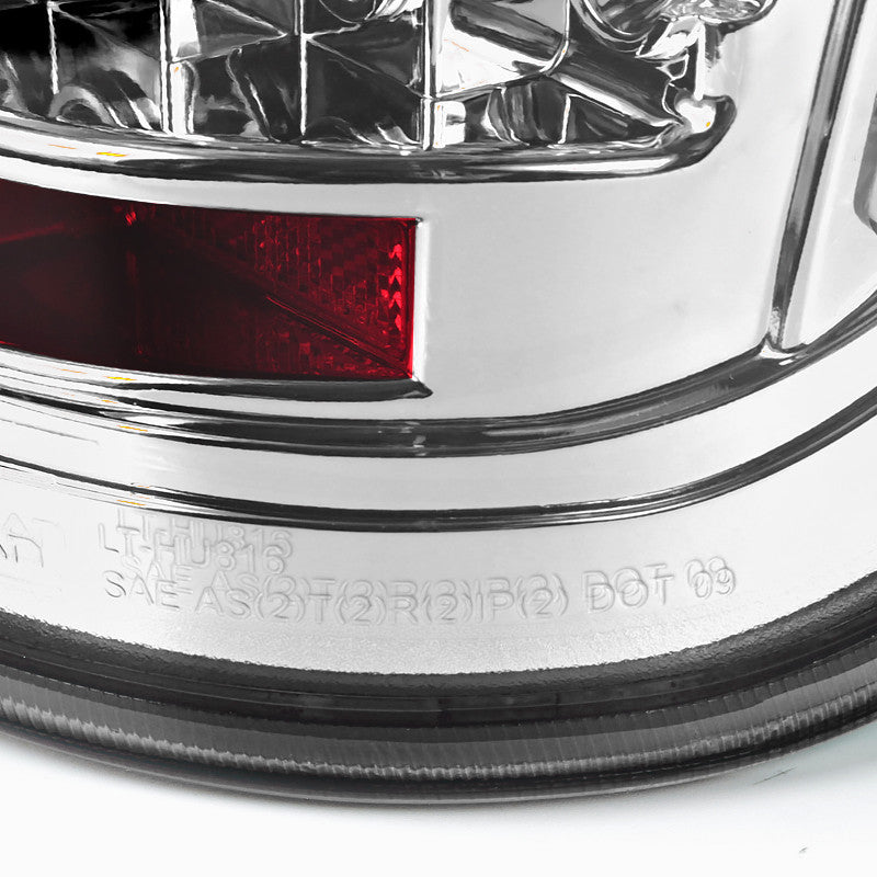Spec-D Tuning - 2009-2014 Ford F-150 LED Tail Lights (Chrome Housing/Clear Lens) - LT-F15009CLED-TM
