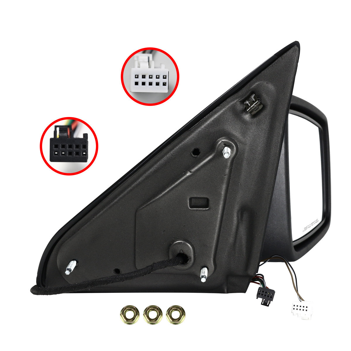 Spec-D Tuning - 2013-2019 Dodge RAM Chrome Power Adjustable, Heated Side Mirror w/ LED Turn Signal & Puddle Light - Passenger Side Only - RMV-RAM13CHP-FS-R