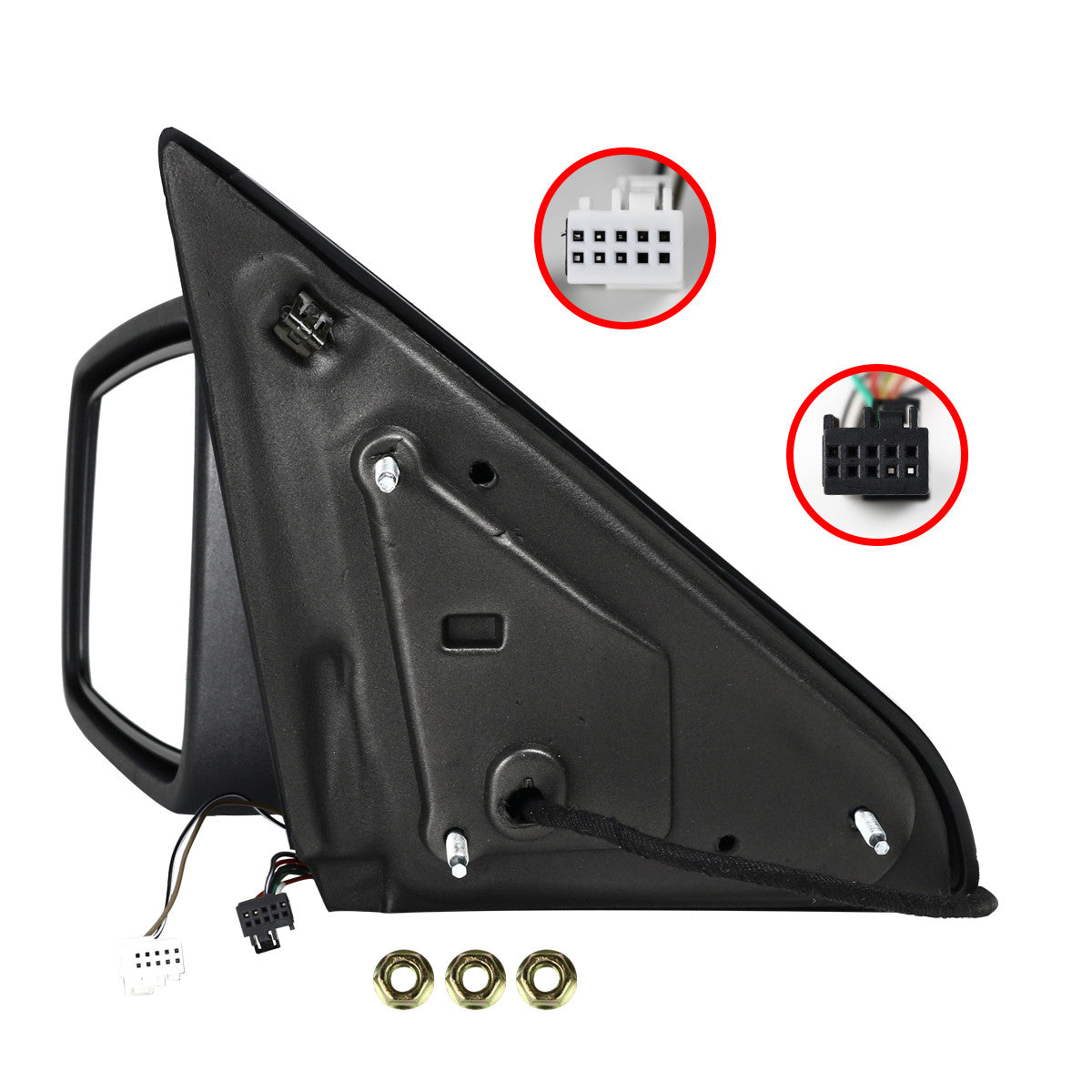 Spec-D Tuning - 2013-2019 Dodge RAM Chrome Power Adjustable, Heated Side Mirror w/ LED Turn Signal & Puddle Light - Driver Side Only - RMV-RAM13CHP-FS-L
