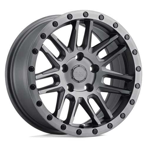 Black Rhino Hard Alloys Arches 15X7 5X100 +15MM Matte Brushed Gunmetal Blk Blt