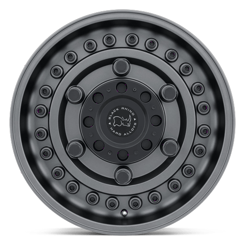 Black Rhino Hard Alloys Armory 17X9.5 8X165.1 +6MM Gun Black