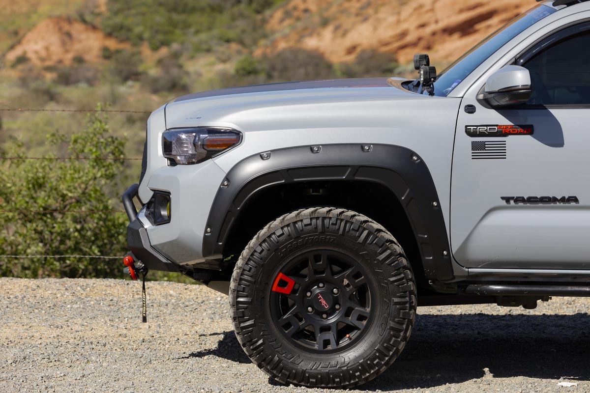 Rough Country - Fender Flares - Defender - 089 Wind Chill - Toyota Tacoma 2WD/4WD (2016-2023) - A-T11621-089 for 2016-2023 To