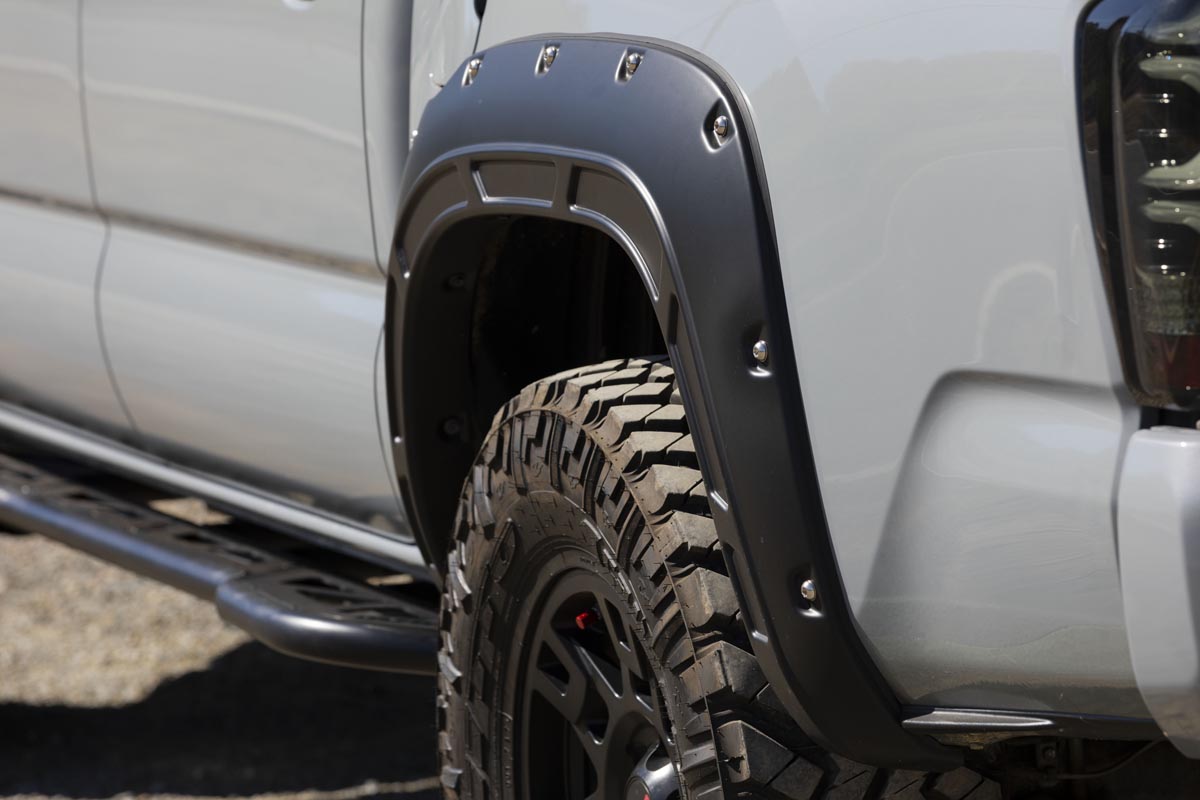 Rough Country - Fender Flares - Defender - 089 Wind Chill - Toyota Tacoma 2WD/4WD (2016-2023) - A-T11621-089 for 2016-2023 To