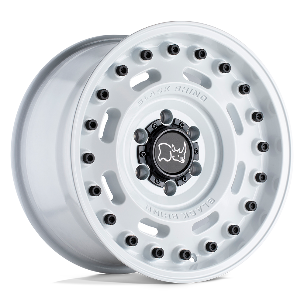 Black Rhino Hard Alloys Axle 20X9.5 6X139.7 -18MM Gloss White