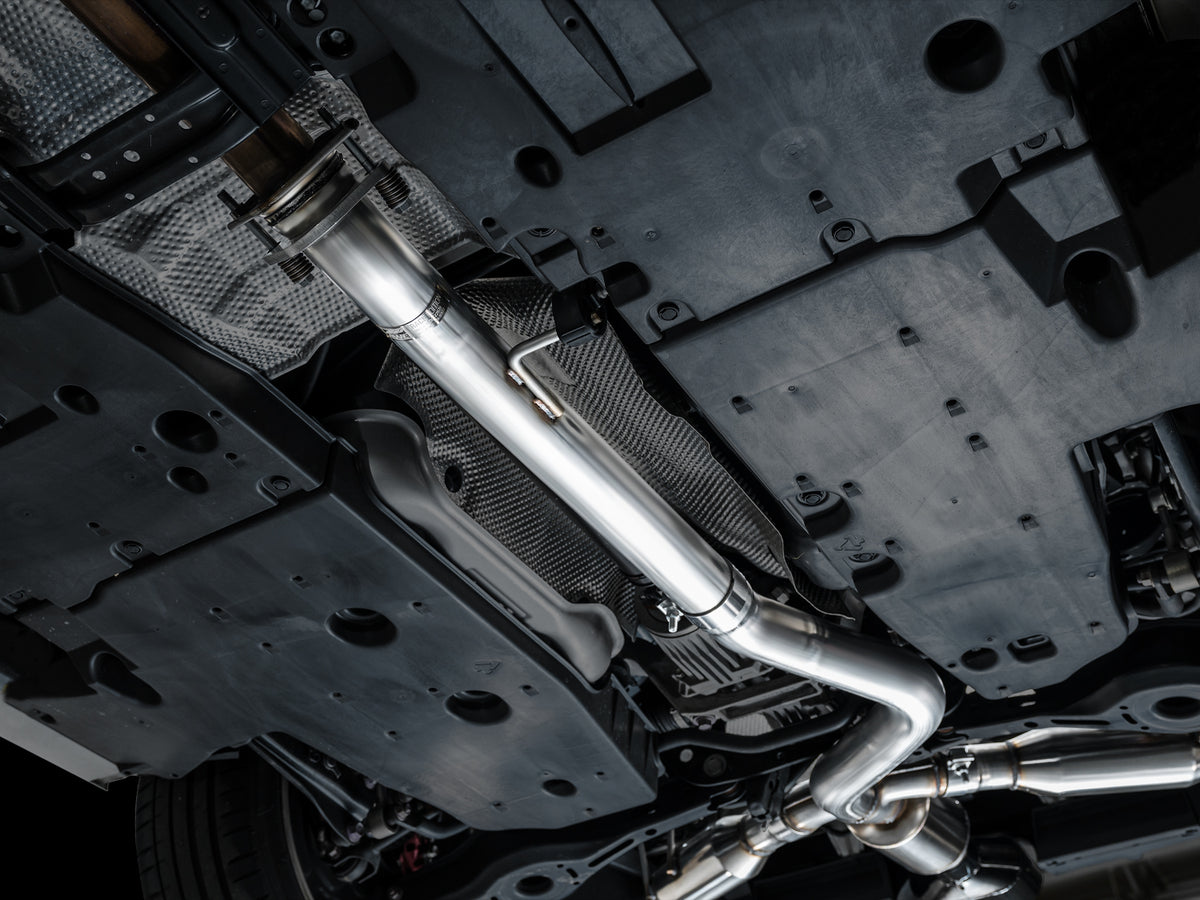 AWE 23-24 Toyota GR Corolla Track Edition Catback Exhaust - Chrome Silver Tips - 3020-52472
