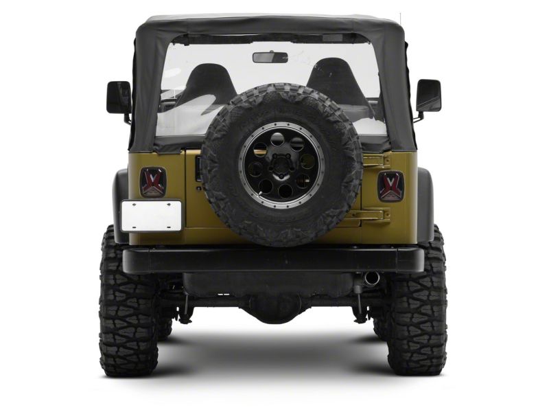Raxiom 76-06 Jeep CJ7 Wrangler YJ &amp; TJ Gladiator LED Tail Lights- Blk Housing (Smoked Lens) - J177410