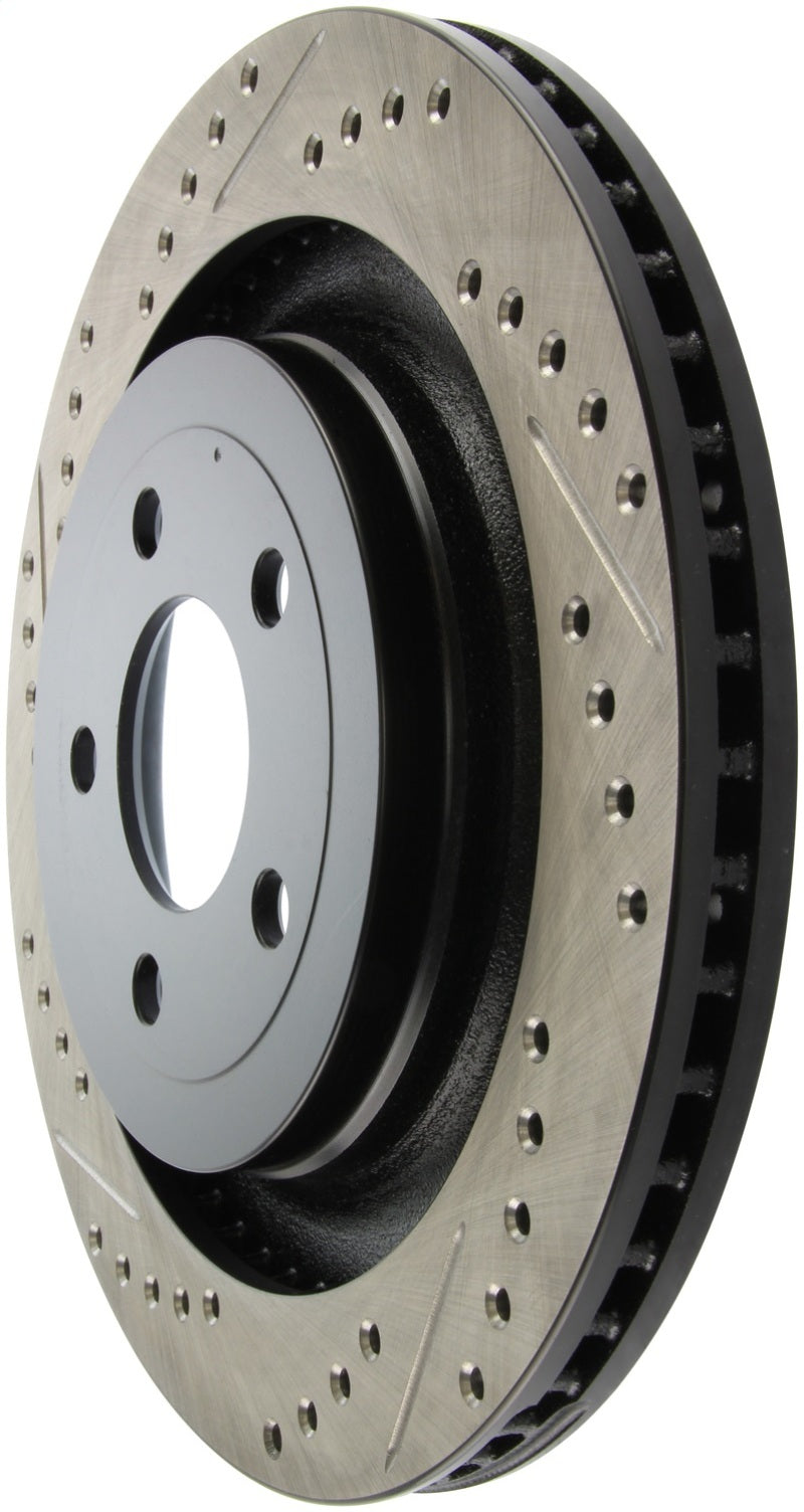 StopTech Slotted &amp; Drilled Sport Brake Rotor - 2015 Ford Mustang GT - Rear Right - 127.61109R