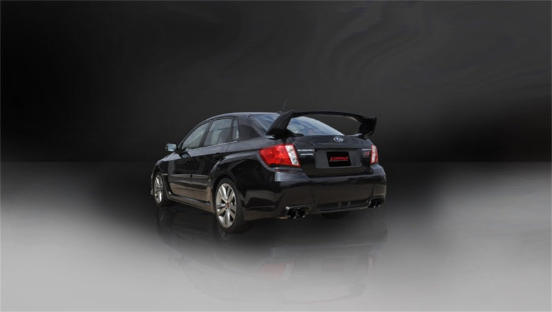 Corsa 2011-2014 Subaru Impreza Sedan STI 2.5L Turbo Manual Black Sport Cat-Back Exhaust - 14863BLK