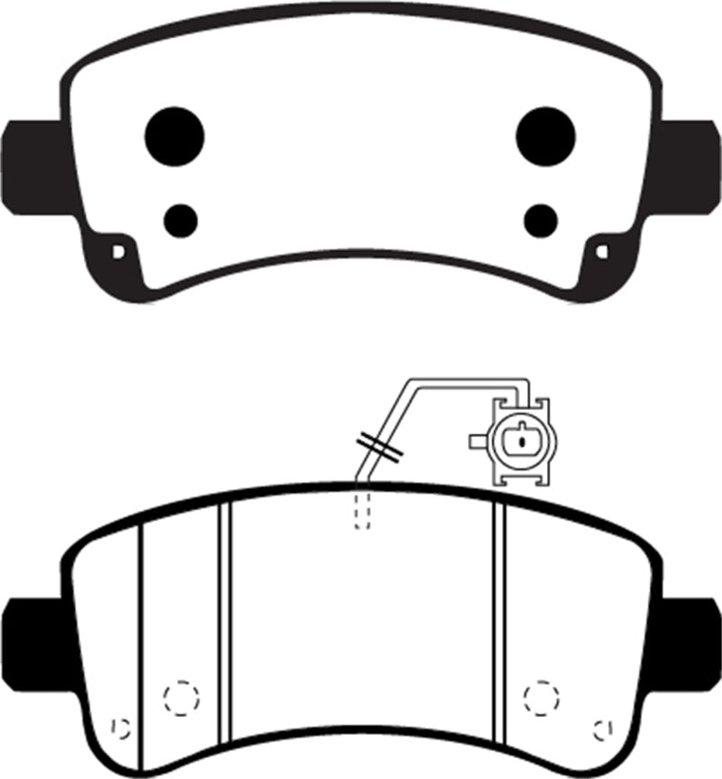 EBC 2014-2016 Ram Trucks Promaster 3.0L TD Greenstuff Rear Brake Pads - DP63060