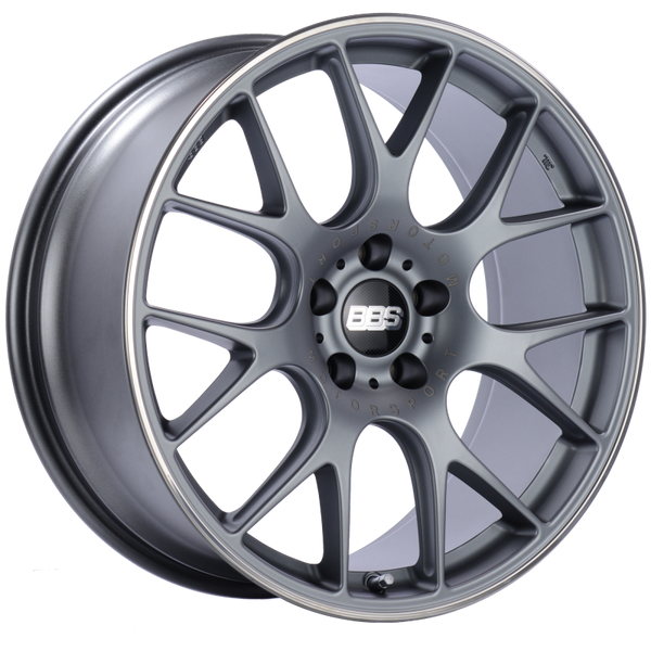 BBS CH-R 20x9 5x112 ET25 Satin Titanium Polished Rim Protector Wheel -82mm PFS/Clip Required - CH102TIPO by BBS