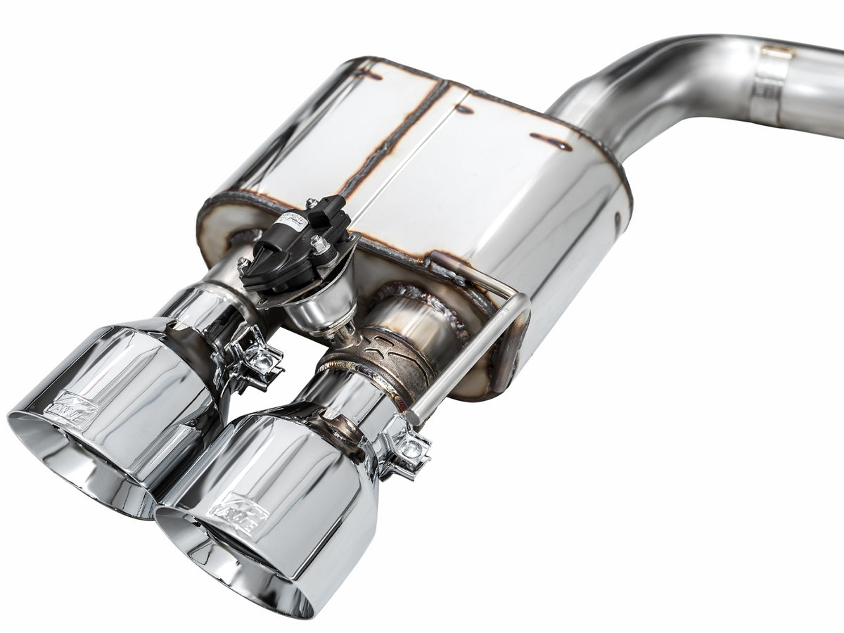AWE 2024 Ford Mustang Dark Horse S650 RWD SwitchPath Catback Exhaust w/ Quad Chrome Silver Tips - 3025-42375