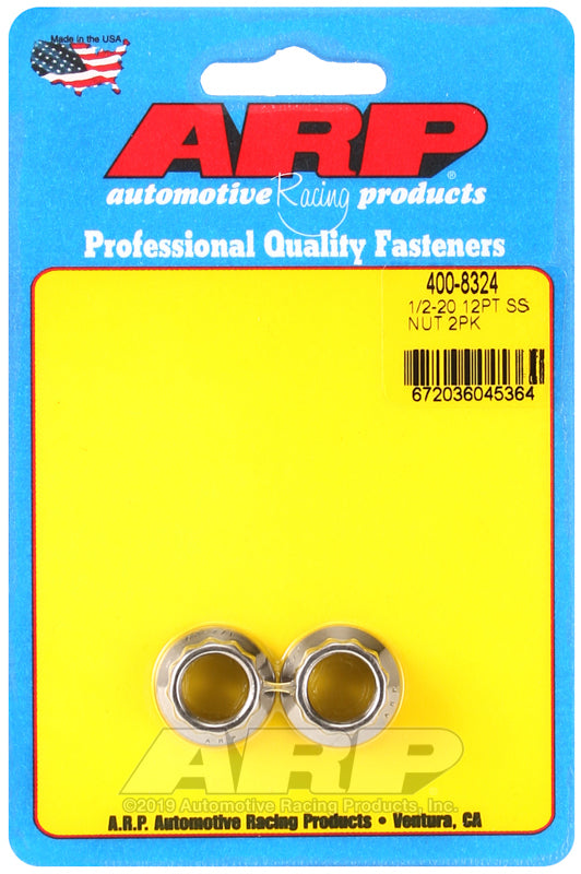 ARP 9/16-18 SS 12pt nut kit - 400-8325