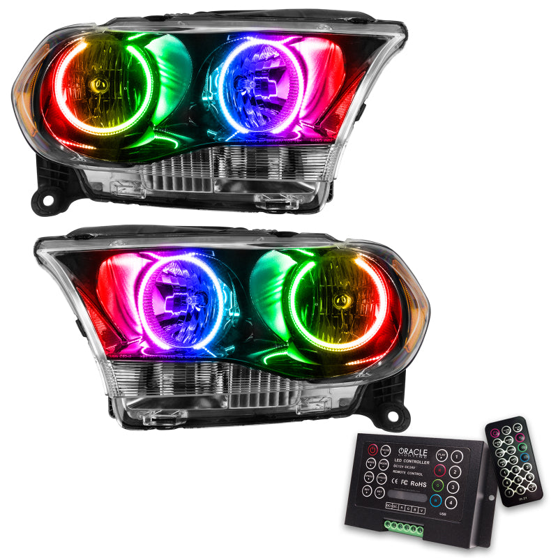 Oracle 11-13 Dodge Durango SMD HL Halogen - Black - ColorSHIFT w/ 2.0 Controller SEE WARRANTY - 7102-333