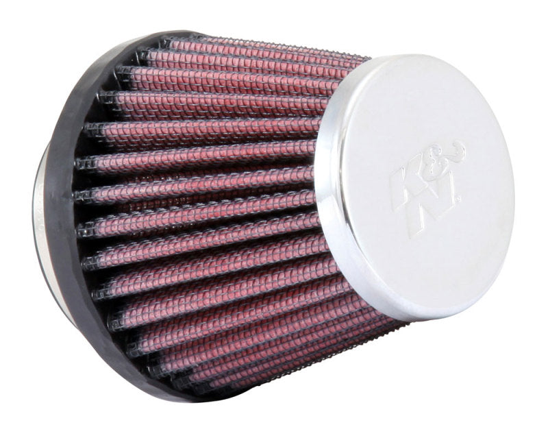 K&amp;N Universal Chrome Filter-Round Tapered-1.688in Flange ID x 2in Top OD x 3in Base OD x 2.75in H - RC-1070