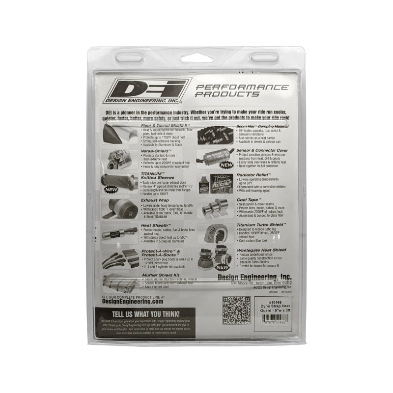 DEI Dyno Strap Heat Guard 5in w x 3ft - Aluminized - 10466