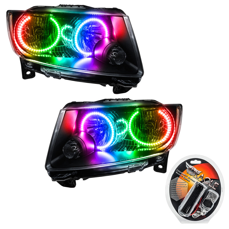 Oracle 11-13 Jeep Grand Cherokee SMD HL (Non-HID) - Chrome - ColorSHIFT SEE WARRANTY - 7070-330