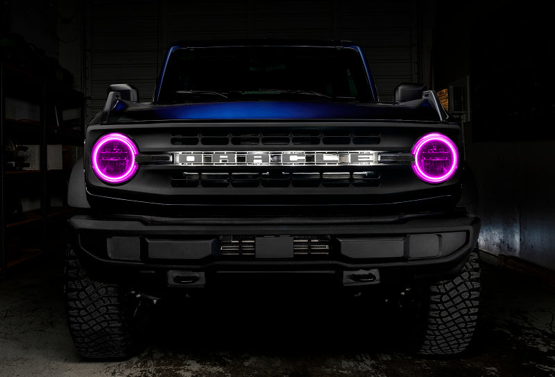 Oracle 2021 Ford Bronco Base Headlight LED Halo Kit - ColorSHIFT - w/ Simple Controller SEE WARRANTY - 1470-504