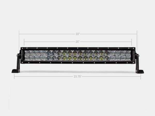 Cali Raised 22 Dual Row 5D Optic Osram Led Bar - Combo - CR2305 - front view