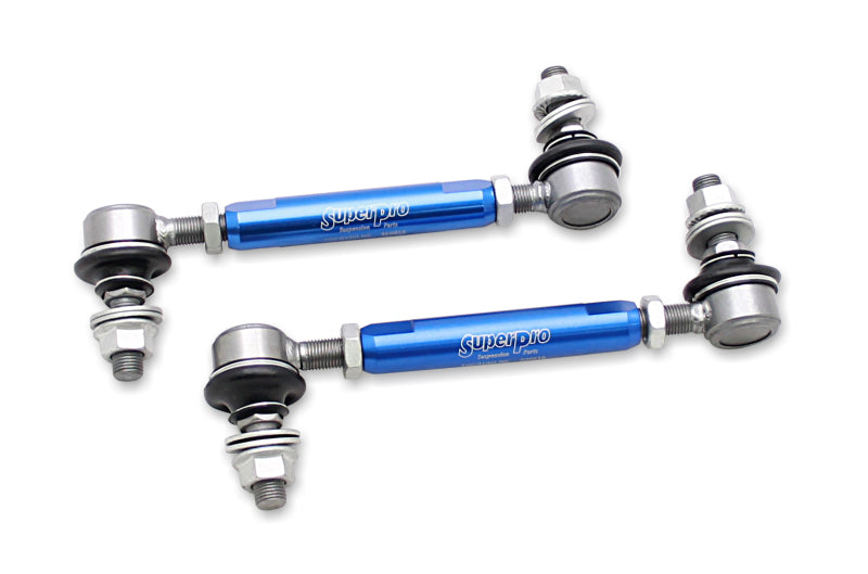 SuperPro - Front Sway Bar Link Kit - Heavy Duty Adjustable (160mm-205mm Length, 12mm Studs) - TRC12105 for 1996-2004 Nissan P