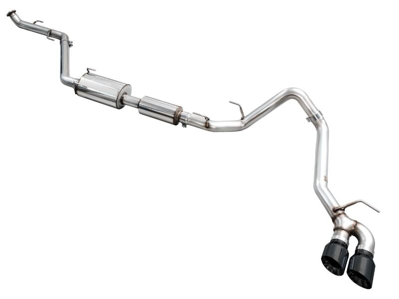 AWE Exhaust for 4th Gen Toyota Tacoma Dual Diamond Black Tips - 3015-33254