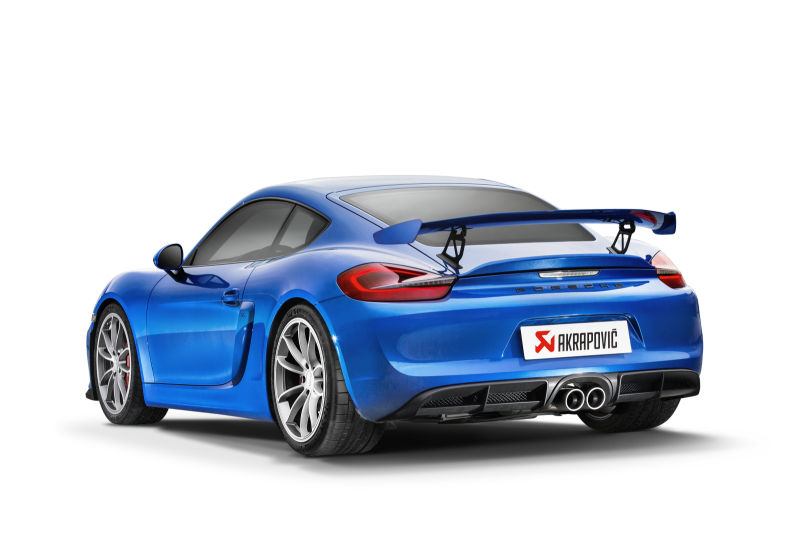 Akrapovic 16-16 Porsche Boxster Spyder / Cayman GT4 (981) Slip-On Line (Titanium) w/ Titanium Tips - S-PO981SO2-HT