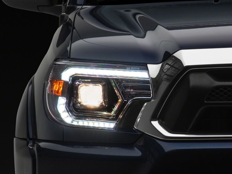 Raxiom 12-15 Toyota Tacoma Axial Series Switchback Projector Headlights- Chrome- Clear Lens - TT23360 - additional view 9