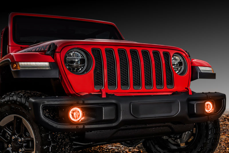 Oracle Jeep Wrangler JL/Gladiator JT LED Surface Mount Fog Light Halo Kit - ColorSHIFT SEE WARRANTY - 1215-333