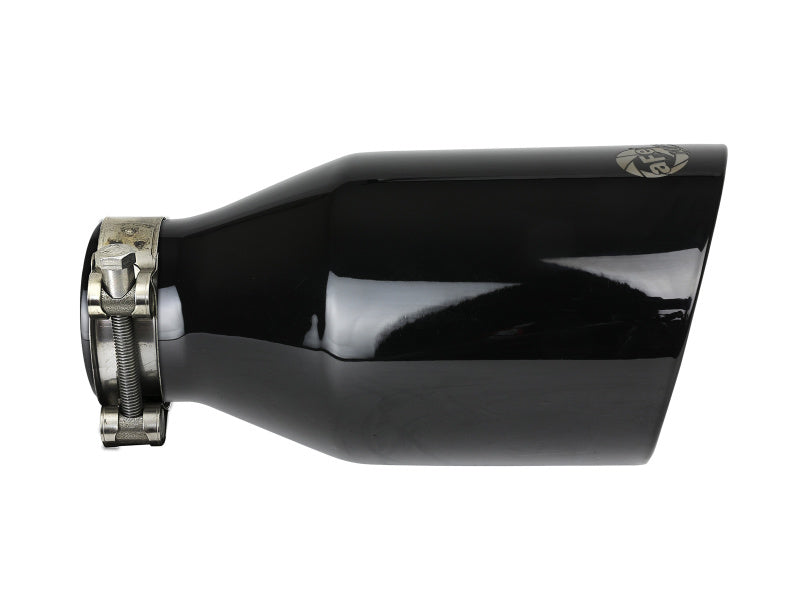 aFe MACH Force-Xp 409 SS Clamp-On Exhaust Tip 2.5in. Inlet / 4.5in. Outlet / 9in. L - Black - 49T25454-B091