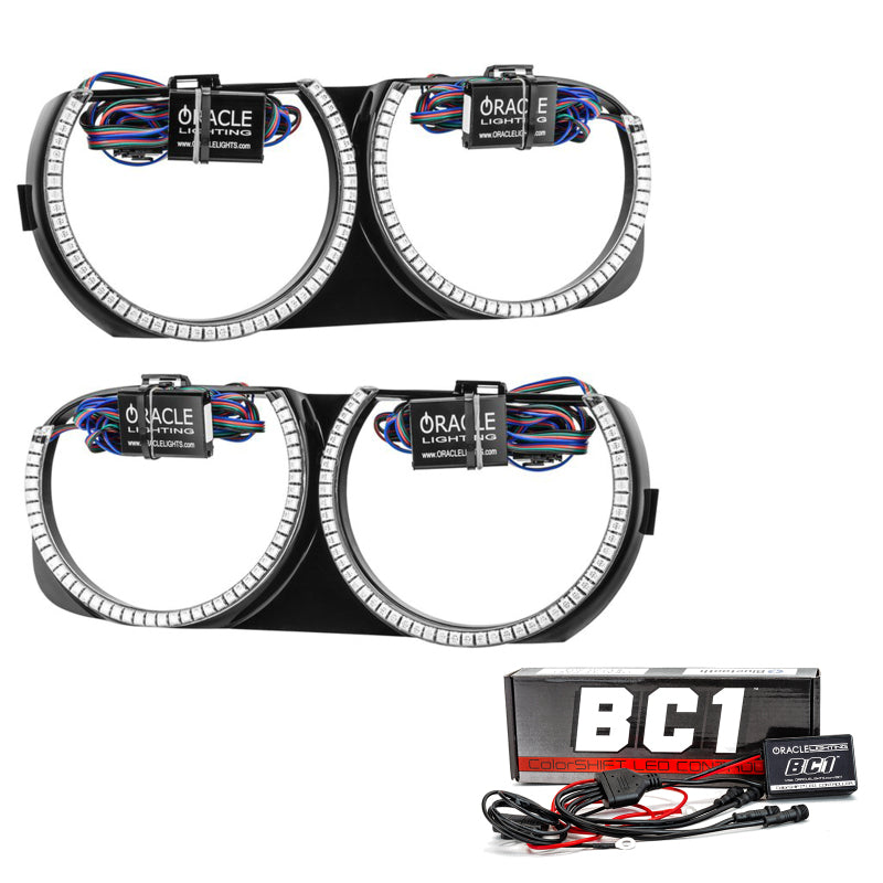 Oracle 15-21 Dodge Challenger Pre-Installed Halo Headlight Bezel - w/ BC1 Controller SEE WARRANTY - 7739-335