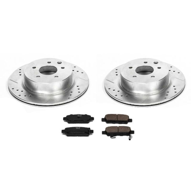 Power Stop 08-12 Infiniti EX35 Rear Z23 Evolution Sport Brake Kit - K179 for 2005-2013 INFINITI G - front view