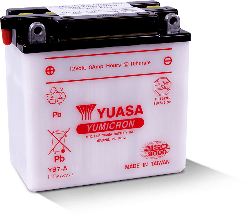 Yuasa YB7-A Yumicron 12 Volt Battery - YUAM227AY by Yuasa Battery