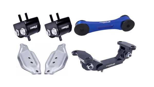 Torque Solution Engine/Trans/Blue Pitch Mount Kit w/ Mount Plates: 02-14 Subaru WRX / 04+ Subaru STi - TS-SU-123BU.2-PL for 2