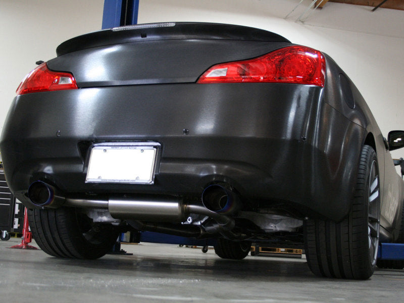 aFe Takeda 2-1/2in 304SS Cat-Back Exhaust Infiniti G37 08-13/Q60 14-15 V6-3.7 w/ Blue Flame Tips - 49-36103-L