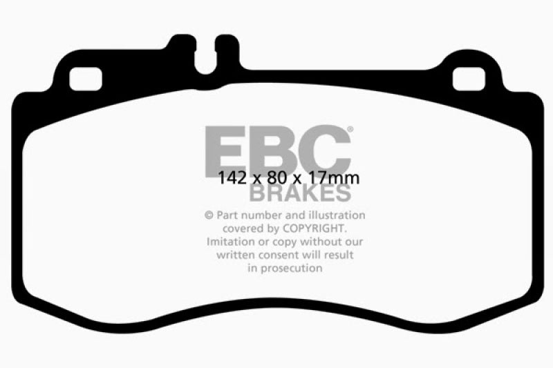 EBC 10+ Mercedes-Benz E350 3.5 AMG Sport Package Yellowstuff Front Brake Pads - DP41857R