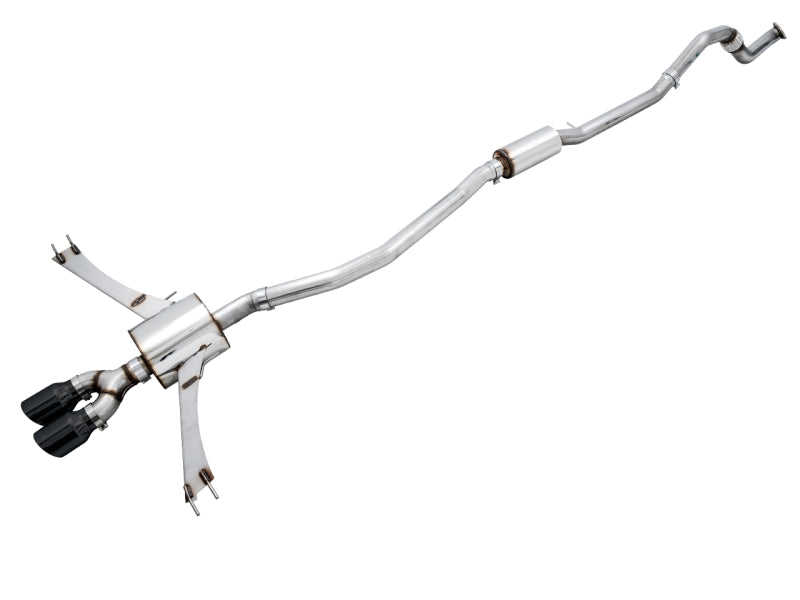 AWE Tuning 2016+ Honda Civic Si Touring Edition Exhaust w/Front Pipe &amp; Dual Diamond Black Tips - 3015-33122
