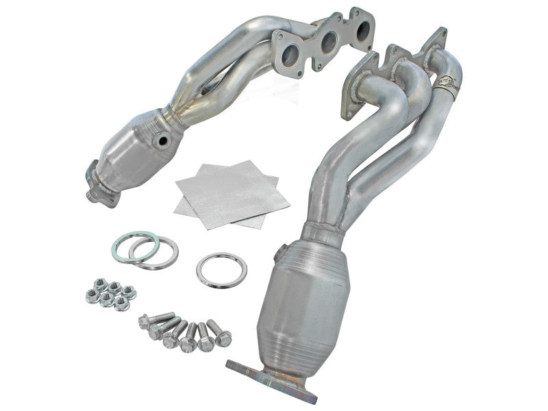 aFe 05-11 Toyota Tacoma V6-4.0L Twisted Steel 409 Stainless Steel Long Tube Header w/ Cat - 48-46001-1HC