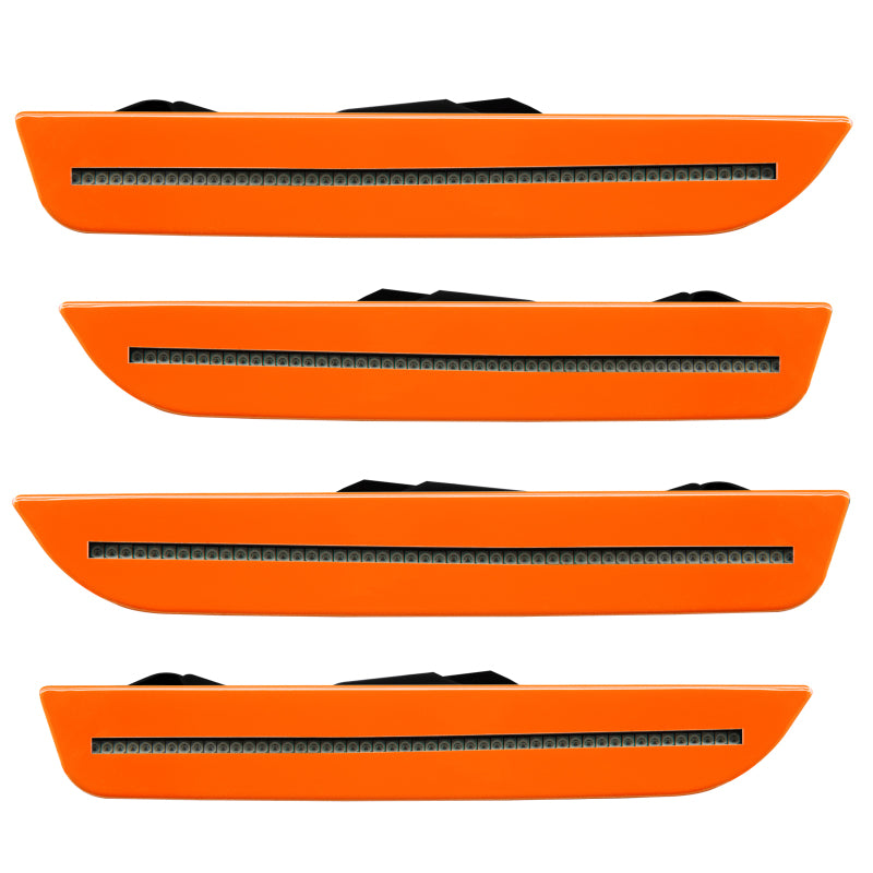 Oracle 10-14 Ford Mustang Concept Sidemarker Set - Tinted - Competition Orange (CY) - 9700-CY-T