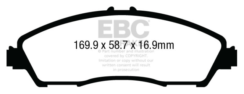 EBC 14+ Acura MDX 3.5 Yellowstuff Front Brake Pads - DP43024R