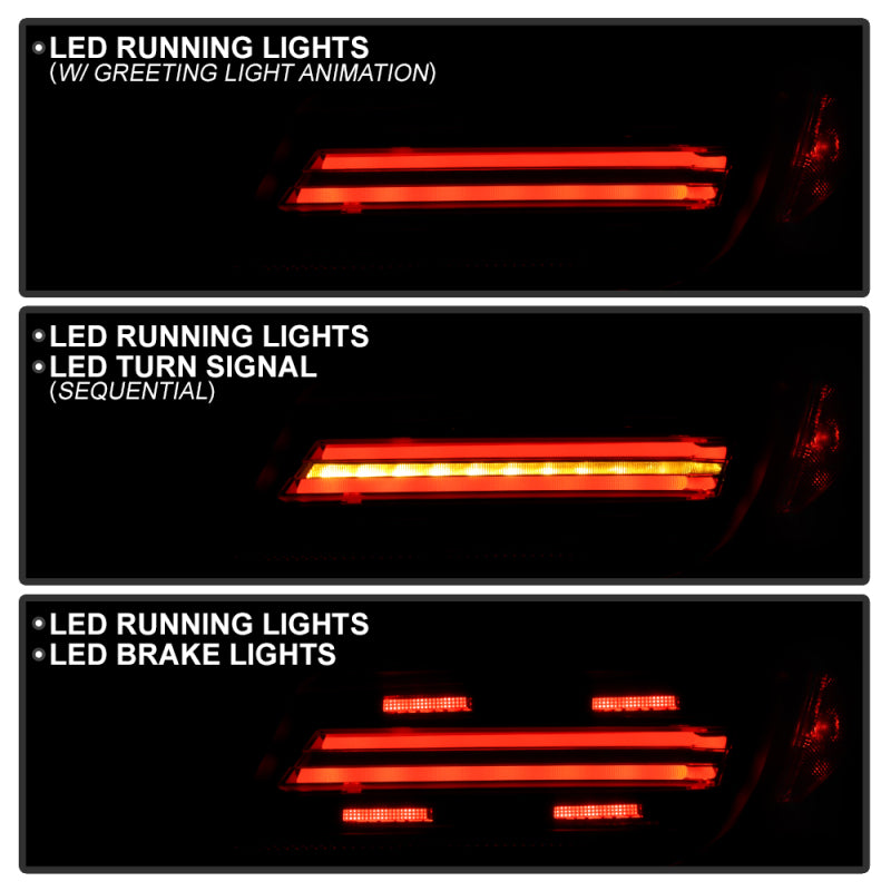 Spyder Apex 22-24 Toyota GR86/BRZ Full LED Tail Lights - Black (ALT-YD-TGR8622-SEQGR-BK) - 5088918