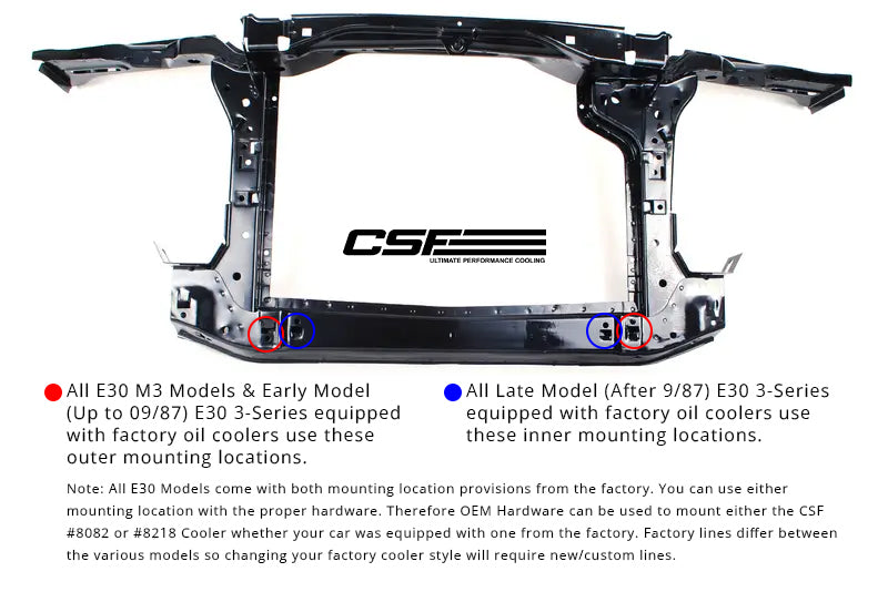 CSF BMW E30 Group A / DTM Race Style Oil Cooler - 8218