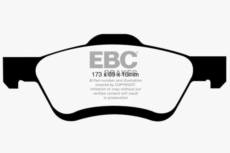 EBC 08-09 Ford Escape 2.3 Ultimax2 Front Brake Pads - UD1047
