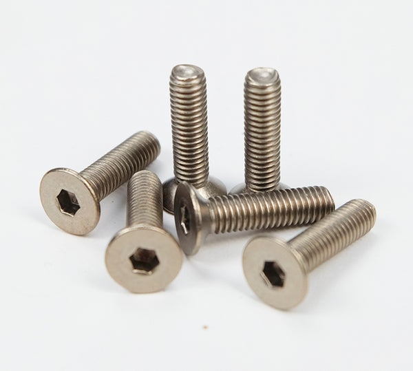 NRG Titanium Silver Steering Wheel Screw Kit Upgrade- Conical - SWS-100TI - front view