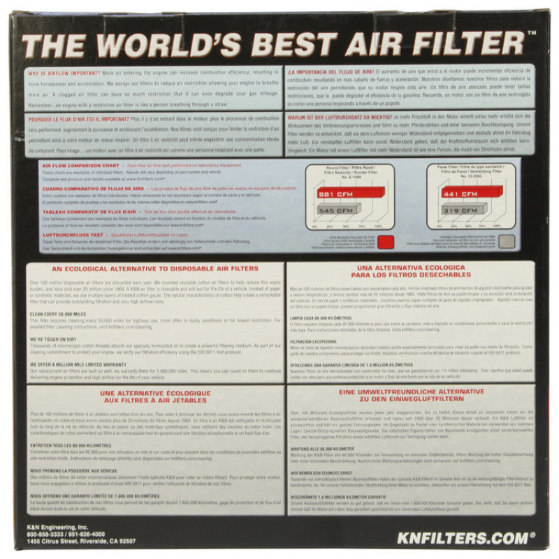 K&amp;N Filter Universal Air Filter Carbon Fiber Top With 6in Flange x 7.5in Base x 6in H - RP-5168